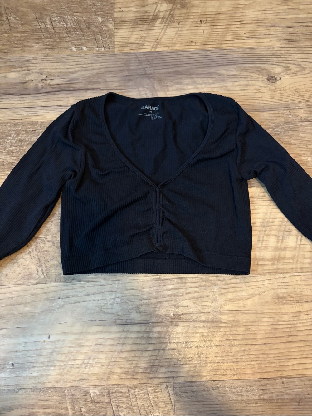 long sleeve black garage shirt